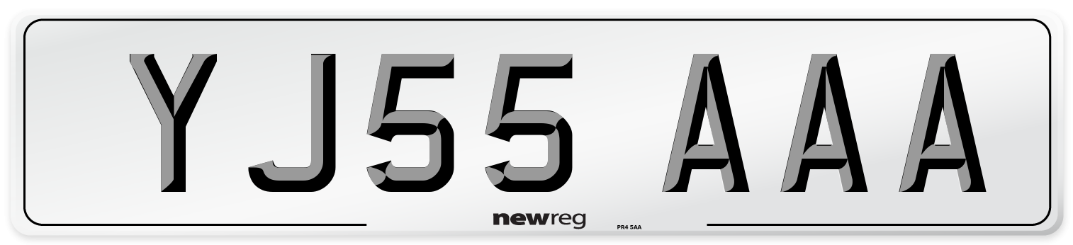 YJ55 AAA Number Plate from New Reg